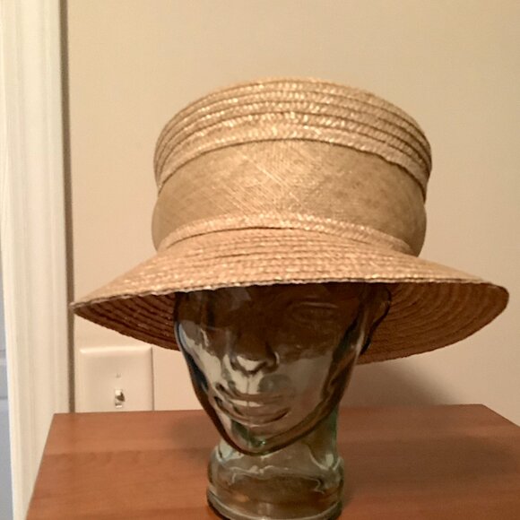 Betmar Accessories - Betmar New York 100% natural Straw Summer Hat - small brim  cloche w/ flower